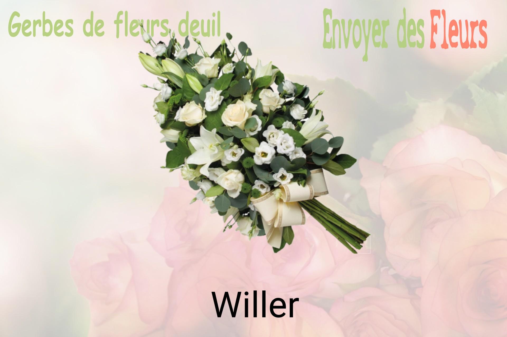 Gerbe de fleurs de deuil livrée à Willer